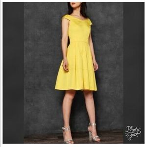 Ted Baker Jullee Yellow Off Shoulder Dress
